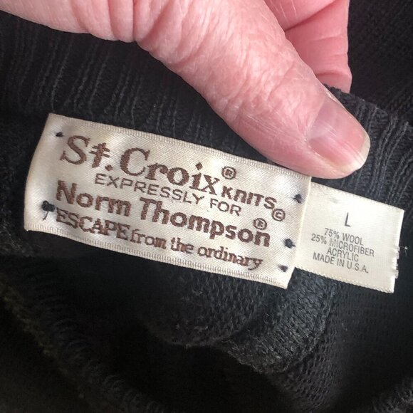 Vintage St. Croix Wool Blend Knit Sweater - Grampa Core - Picture 2 of 6